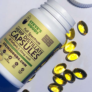 Full Spectrum Hemp Distillate Capsules - 750mg (Save 15%)